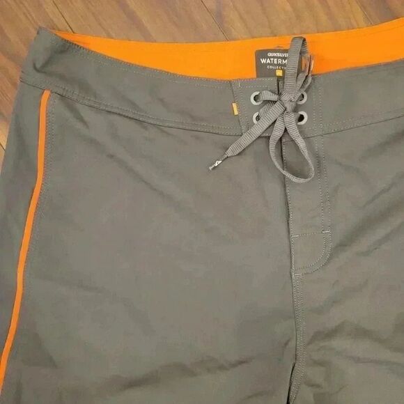 Quicksilver Watermen Collection Men's Gray/Orange Shorts - Picture 5 of 7